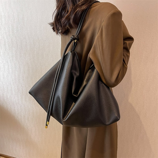 Vvsha Vintage Design Large Casual Tote Bags For Women 2023 Lux Designer  Handbags Pure Color Simple Style Shoulder Bag Ladies Shopper