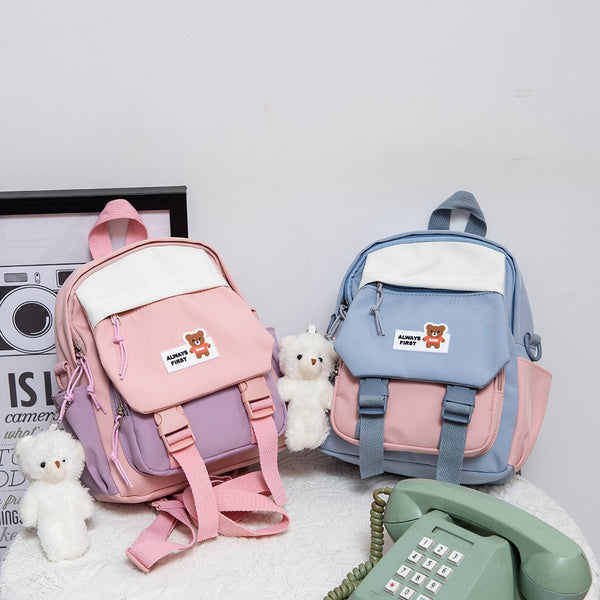 Fashion Women Mini Backpack Bow-knot Small Backpacks Student School Bag for  Girls Portable Shoulder Rucksack,Black