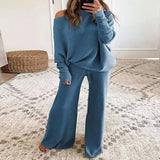 Vvsha Christmas Gift Outfit 2022 European And American New Women's Spring Casual Solid Color One Shoulder Women's Knit Suit