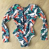 Vvsha Christmas Gift outfit  Long Sleeve Print Floral 2024 New One Piece Swimsuit Swimwear Women Bathing Suit Backless Swimsuit Vintage Surfing Swim Suit