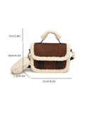 Vvsha 2025 new frosted crossbody bag, high-end and niche handheld plush saddle bag