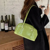 Vvsha Green Commuter Shoulder Bags for Women 2024 Luxury Designer Handbags Pure Color Causal Bag Big Capacity Pillow Underarm Bag