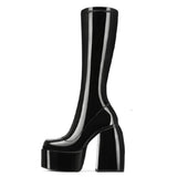 Vvsha Christmas Gift Outfit Plus Size 48 Brand New Ladies Platform Thigh High Boots Fashion Thick High Heels Over The Knee Boots Women Party Shoes Woman