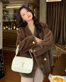 Vvsha Christmas Gift Outfit Daleah Faux Fur Loose Coat