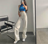 Vvsha Christmas Gift Outfit Baggy Jeans Women 2024 High Waist Denim Trousers Fashion Pants Straight Jeans Mom Jeans Streetwear Y2k Vintage Clothes