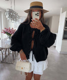 Vvsha Christmas Gift Outfit outfit ideas for school round Neck Laceup Knitted Cardigan Coat 2024 Autumn and Winter New Pure Color Commuter Simple Sweater for Women