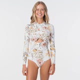 Vvsha Christmas Gift outfit  Long Sleeve Print Floral 2024 New One Piece Swimsuit Swimwear Women Bathing Suit Backless Swimsuit Vintage Surfing Swim Suit