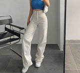 Vvsha Christmas Gift Outfit Baggy Jeans Women 2024 High Waist Denim Trousers Fashion Pants Straight Jeans Mom Jeans Streetwear Y2k Vintage Clothes