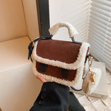 Vvsha 2025 new frosted crossbody bag, high-end and niche handheld plush saddle bag