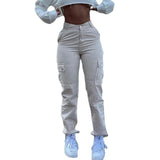 Vvsha Christmas Gift outfit  outfit inspo New High Waist Stretch Jeans Women's Hip-Lifting Multi-Pocket Workwear Fashion Trendy All-Matching Trousers Women