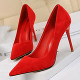 Shoes 2024 New Women Pumps Suede High Heels Shoes Fashion Office Shoes Stiletto Party Shoes Female Comfort Women Heels