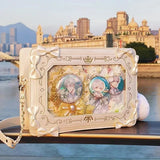 Vvsha Christmas Gift Outfit A Kawaii Lolita Party Women Shoulder Bag Bow Print Large Capacity Picture Frame Ita Bag 2023 New Sweet Cute Gothic Handbag