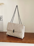 Vvsha- Minimalist Chevron Chain Flap Tote Bag  - Women Tote Bags