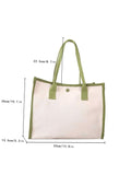 Vvsha- Contrast Binding Shoulder Tote Bag  - Women Tote Bags