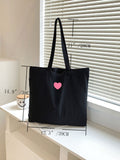 Vvsha- Heart Graphic Shopper Bag  - Women Tote Bags