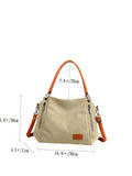 Vvsha- Zipper Decor Two Tone Shoulder Tote Bag  - Women Tote Bags