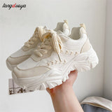 Vvsha Christmas Gift outfit   Thick soled height increasing shoes women sport shoes women chunky platform sneakers women harajuku sneakers