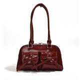 Vvsha Christmas Gift outfit -The Galactic Satchel Bow Leather Shoulder Bag