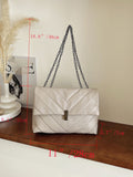 Vvsha- Minimalist Chevron Chain Flap Tote Bag  - Women Tote Bags