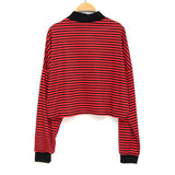 Vvsha Christmas Gift Outfit 2022 New Prep Women Pullover Top Fit Female Retro Striped Croped Tops Students Allmatch Womens Autumn Sweatershirts