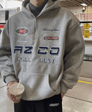 Vvsha  No. 6260 EMBROIDERED HALF-ZIP UP HOODIE