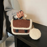 Vvsha 2025 new frosted crossbody bag, high-end and niche handheld plush saddle bag