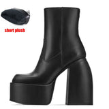 Vvsha Christmas Gift Outfit Plus Size 48 Brand New Ladies Platform Thigh High Boots Fashion Thick High Heels Over The Knee Boots Women Party Shoes Woman