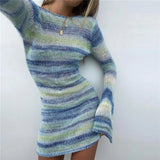 Vvsha Azure Backless Knit Dress