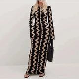 Vvsha Carmel Knit Maxi Dress