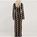 Vvsha Carmel Knit Maxi Dress