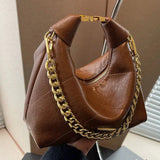 Vvsha Chain Strap Leather Shoulder Bag