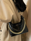 Vvsha Chain Strap Leather Shoulder Bag