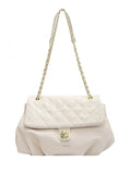 Vvsha Clasp Closure Quilted Chain Shoulder Bag