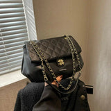 Vvsha Clasp Closure Quilted Chain Shoulder Bag