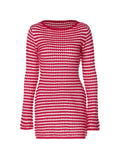 Vvsha Evelynn Striped Knitted Dress