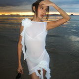 Vvsha Giabella See Through Ruffle Dress