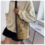 Vvsha Graffiti Canvas Shoulder Bag