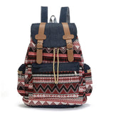 Vvsha Women Printing National Backpack Canvas School Bags For Teenagers Shoulder Bag Weekend Travel Rucksack Denim Mochilas Femininas