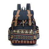 Vvsha Women Printing National Backpack Canvas School Bags For Teenagers Shoulder Bag Weekend Travel Rucksack Denim Mochilas Femininas