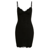 Vvsha Noir Niche Lace Cami Dress