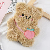 Pencil Cases Plush Kawaii Bear Korean Stationery Piornik Estuche Lapices Estojo Cute Case School Supplies Big Pen Bags Trousse