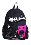 Vvsha Speaker Bag KIT Cat Animal Rucksack Backpack Emo Gothic Plug & Play Fish Bone Boys Girls Gift 0821