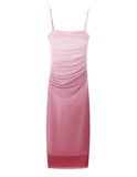 Vvsha Itzae Mesh Slip Dress