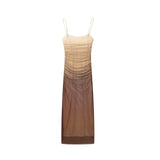 Vvsha Itzae Mesh Slip Dress