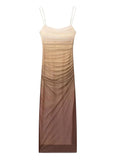 Vvsha Itzae Mesh Slip Dress