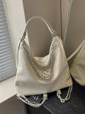 Vvsha Leather Chain Strap Shoulder Bag