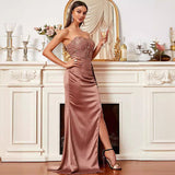 prom dresses Spring and Summer Women's Clothing Sexy Golden Hip Ball Gown Dress New