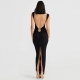 Vvsha Taelor Backless Maxi Dress