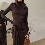 Vvsha Amariya Long Sleeve Slit Dress