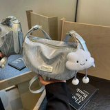 Vvsha Plush Cloud Charm Shoulder Bag